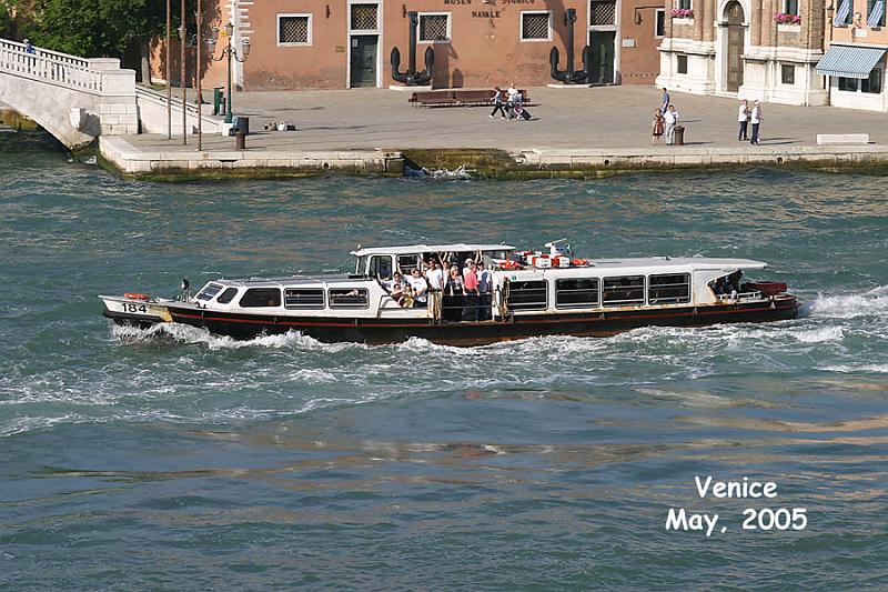IMG_2541 A Vaporetto waving at our cruise ship.