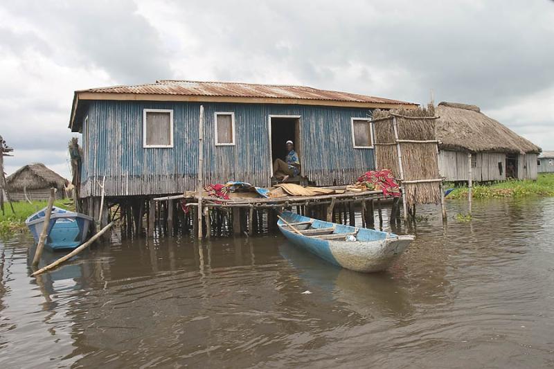 CRW_4548 Oct. 29, 2006 - Contonou, Benin - Stilt Village.  A local residence.