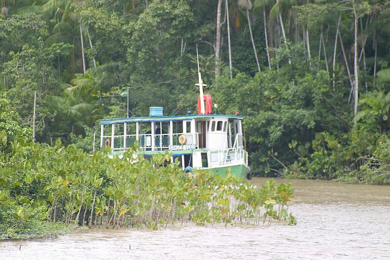 CRW_4974 Nov. 21, 2006 - Belem, Brazil.  Another riverboat threading through the islands.